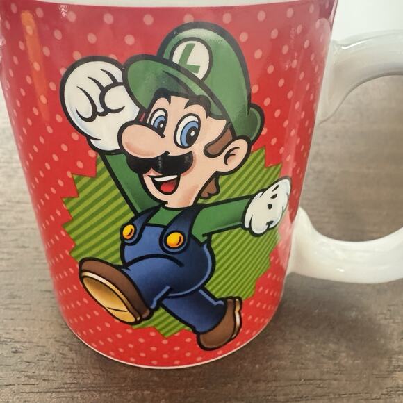 Nintendo Super Mario Luigi Yoshi Frankford Candy Coffee Mug Tea Cup 11 oz EUC - Picture 5 of 12